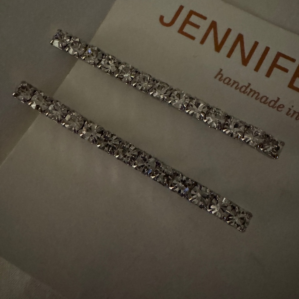 Jennifer Behr Gwen Bobby Pin Set - Crystal